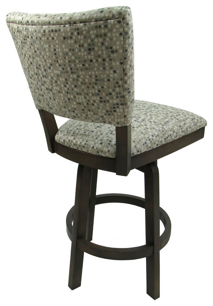 Counter Height Swivel Wood Bar Stool 26", Milan, Spring Mix