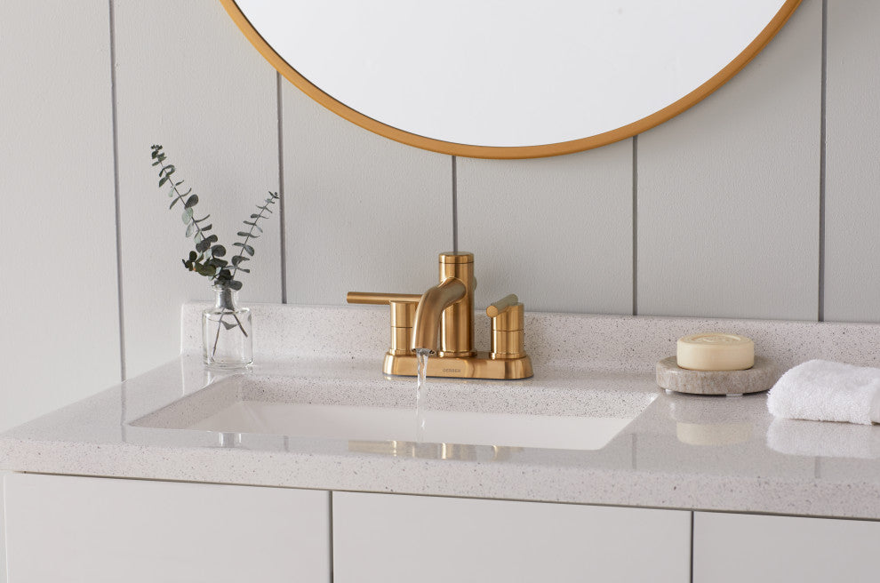 Parma Two Handle Centerset Lavatory Faucet Chrome, Brushed Bronze