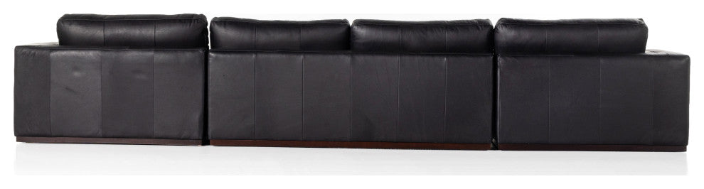 Colt 3pc U Sectional-Heirloom Black