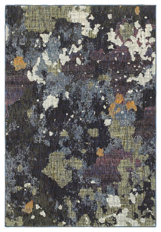 Oriental Weavers Evolution Navy/ Green Abstract Indoor Area Rug 2'3"X8'