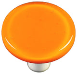 Pumpkin Orange Knob Round, Black Post