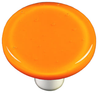 Pumpkin Orange Knob Round, Black Post