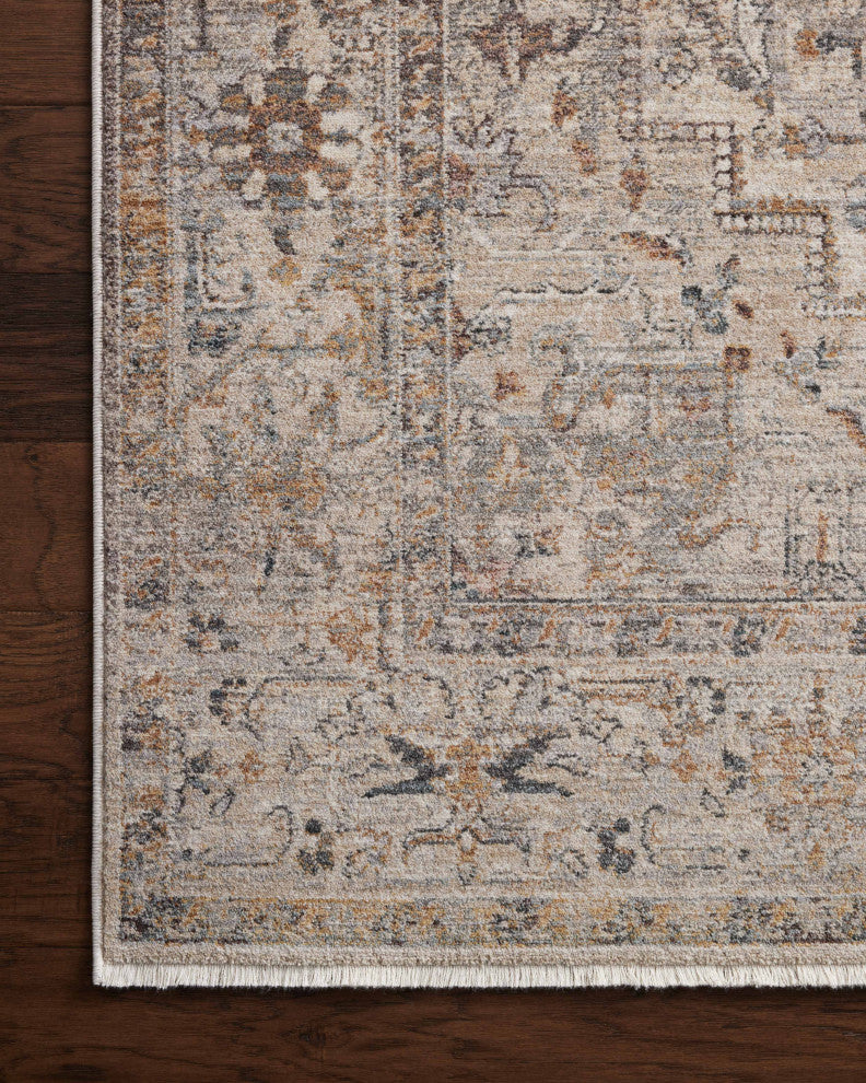 Loloi Lyra Area Rug, Natural / Gold, 7'-10" X 7'-10" Round