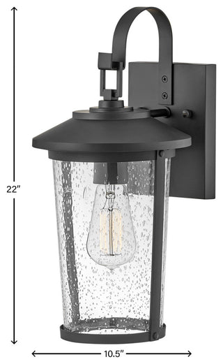 Lark Banks 15" Small Outdoor Wall Mount Sconce, Black