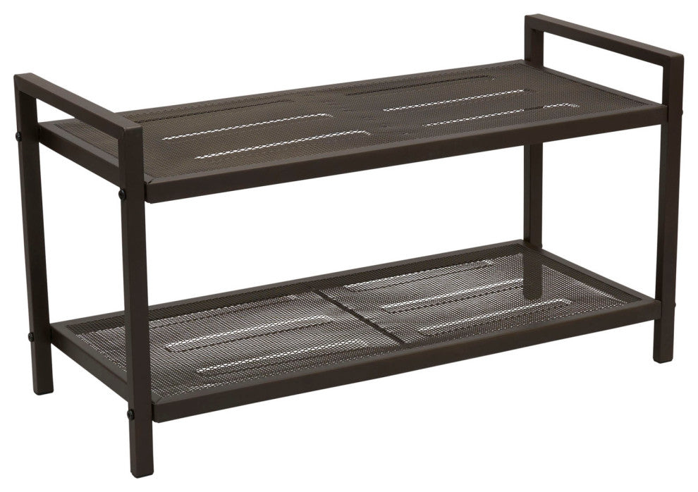 2-Tier Metal Shoe Rack