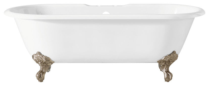 Cheviot Products Regal Cast Iron Bathtub With Faucet Holes