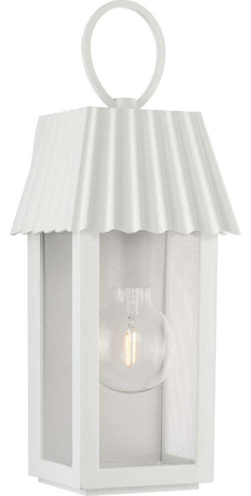 POINT DUMEÂ® Hook Pond Shelter White Outdoor Wall Lantern with DURASHIELD