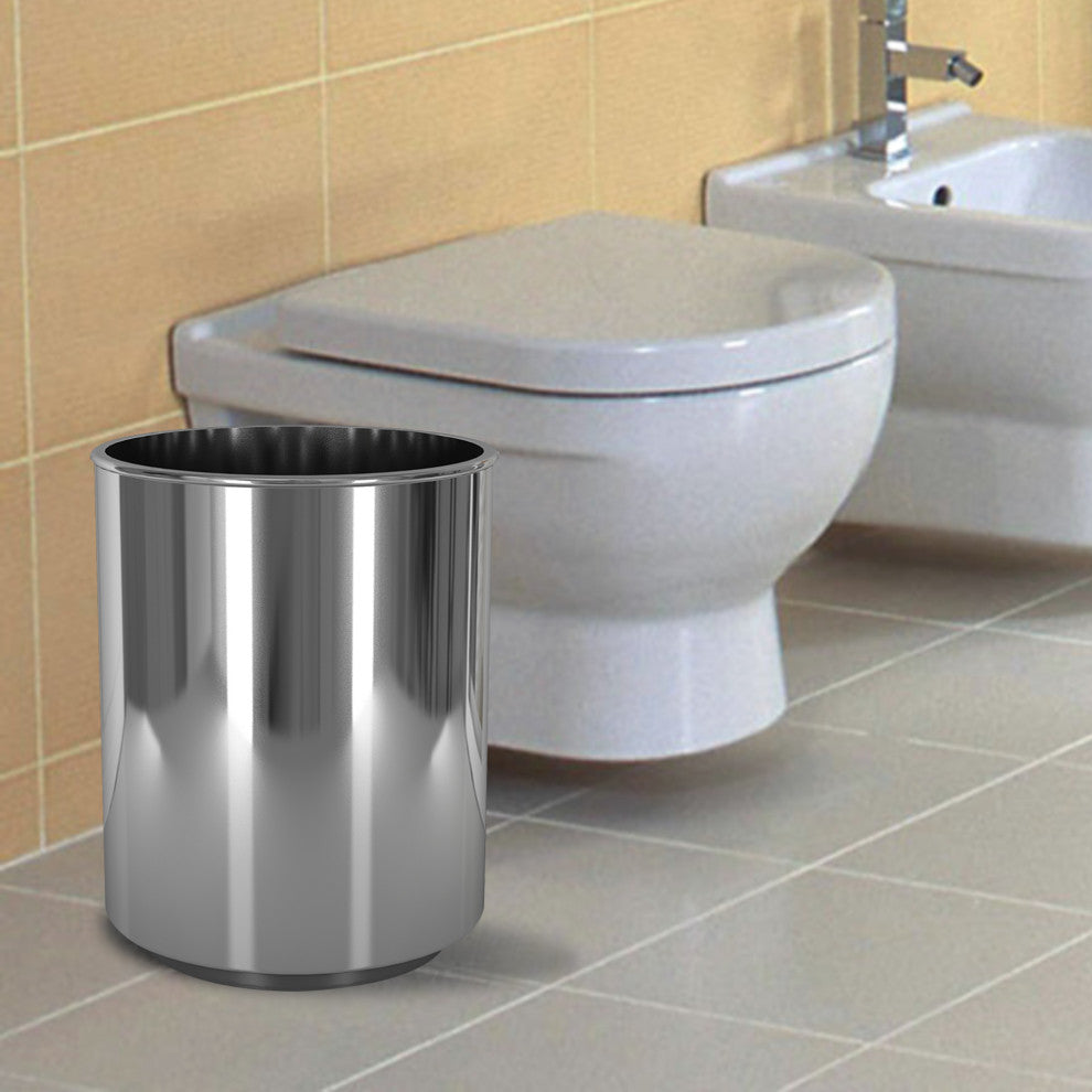 nu steel Stainless Steel Wastebasket, 7 Quart