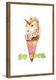 "Unicorn Ice Cream" Framed Painting Print, 20"x30"