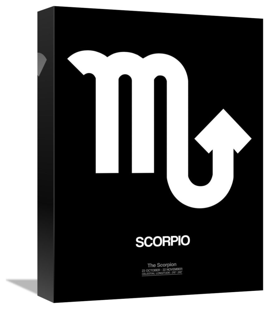"Scorpio Zodiac Sign White" Fine Art Print