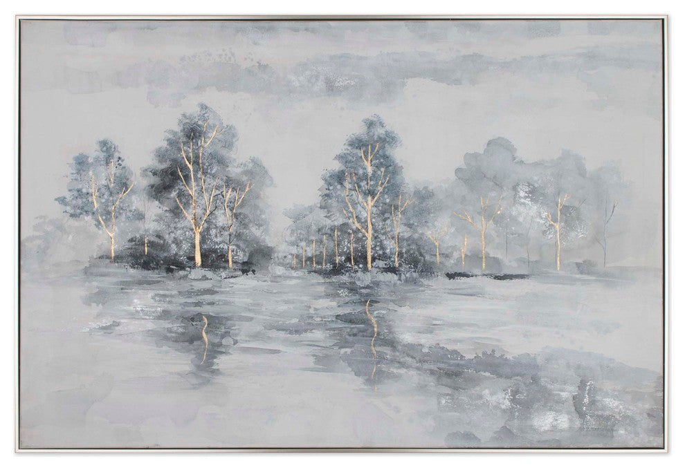 Winter's Woods Framed Canvas
