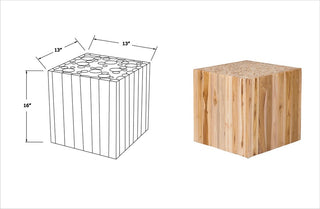 East at Main Merrill Brown Teakwood Square Accent Table