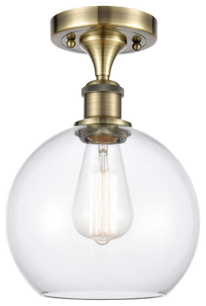 Innovations Lighting 516-1C-AB-G122-8 Athens 1 Light 8" Semi-Flush Mount