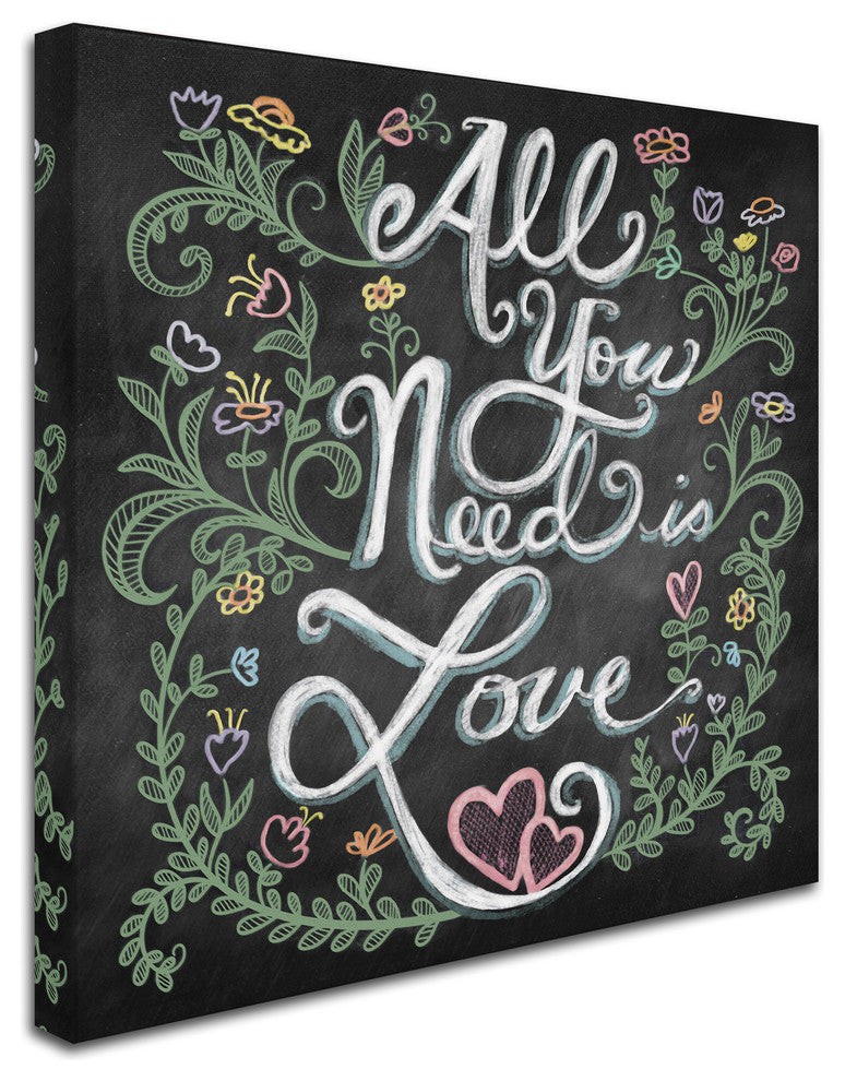 Elizabeth Caldwell 'All You Need is Love' Canvas Art, 24x24