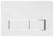 Concealed Tank Push Button, White Push Plate, Rectangular Buttons