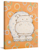 Marmont Hill, "Whimsy Hippo" by Reesa Qualia Painting on Wrapped Canvas, 30x39