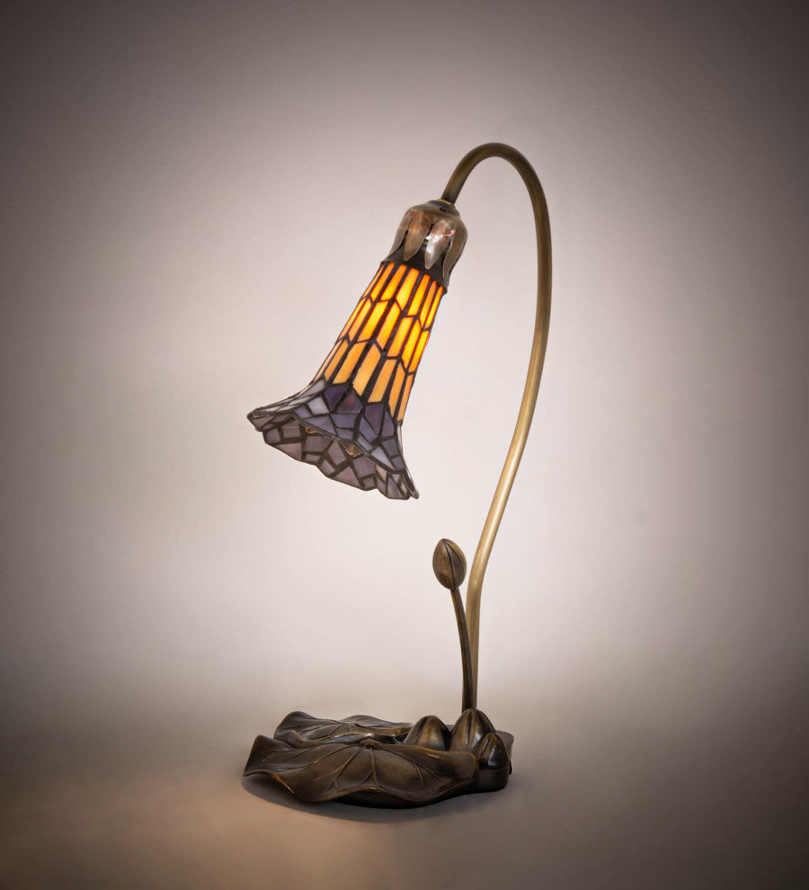16 High Stained Glass Pond Lily Mini Lamp