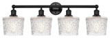 Niagra 34" Bath Vanity Light, Matte Black, Clear Shade