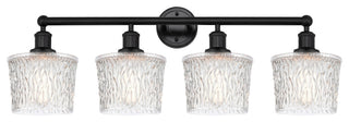Niagra 34" Bath Vanity Light, Matte Black, Clear Shade