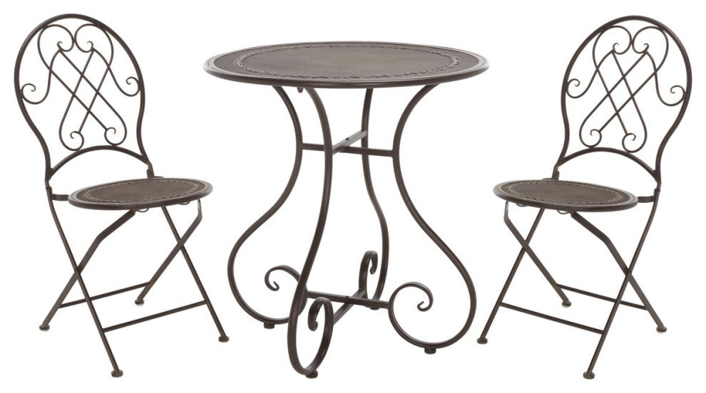Safavieh Adriel 3Pc Bistro Set, Rustic Brown