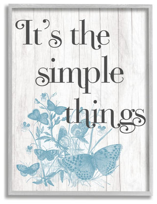 It's the Simple Things Quote Butterfly Nature Rustic Text,1pc, each 11 x 14