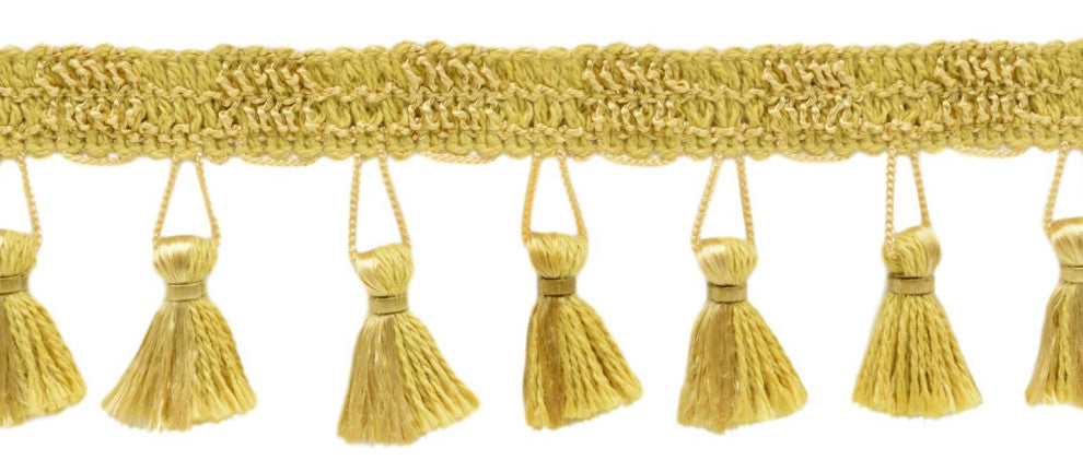 Tassel Fringe Trim, Style# ETFC, Color# B7 - Light Gold [5 Yards]