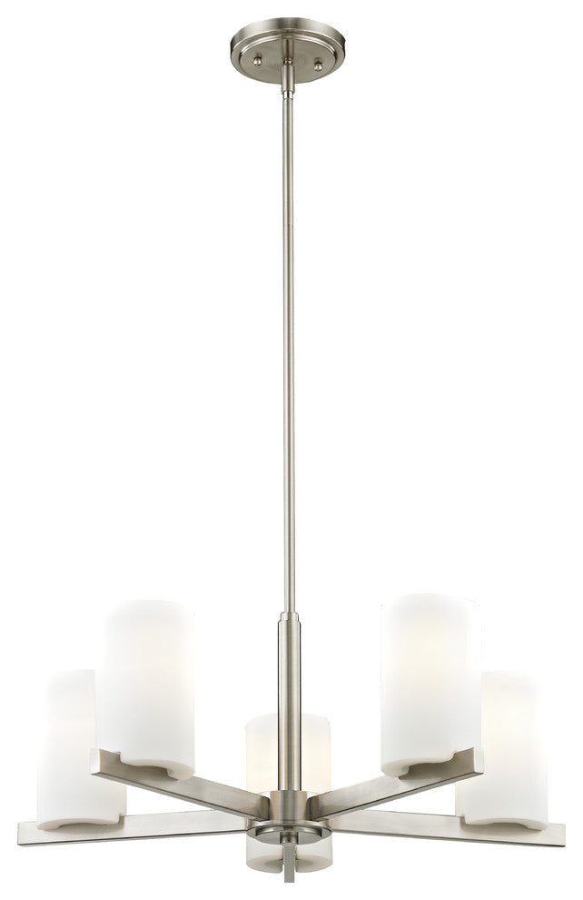 Astoria Chandelier, Brushed Nickel