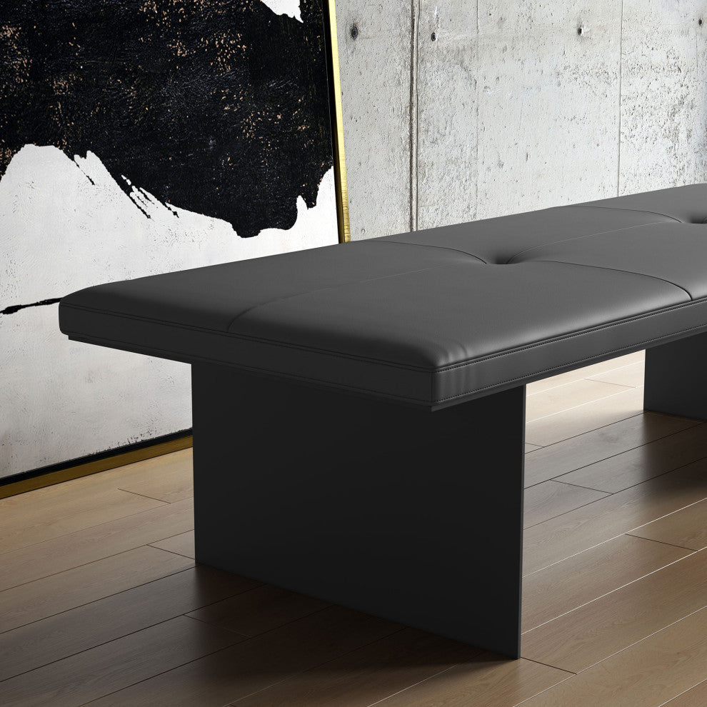 Chambers Bench, Graphite Leather