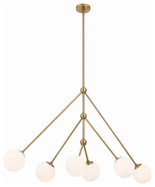 Omni 6-Light Aged Brass Chandelier
