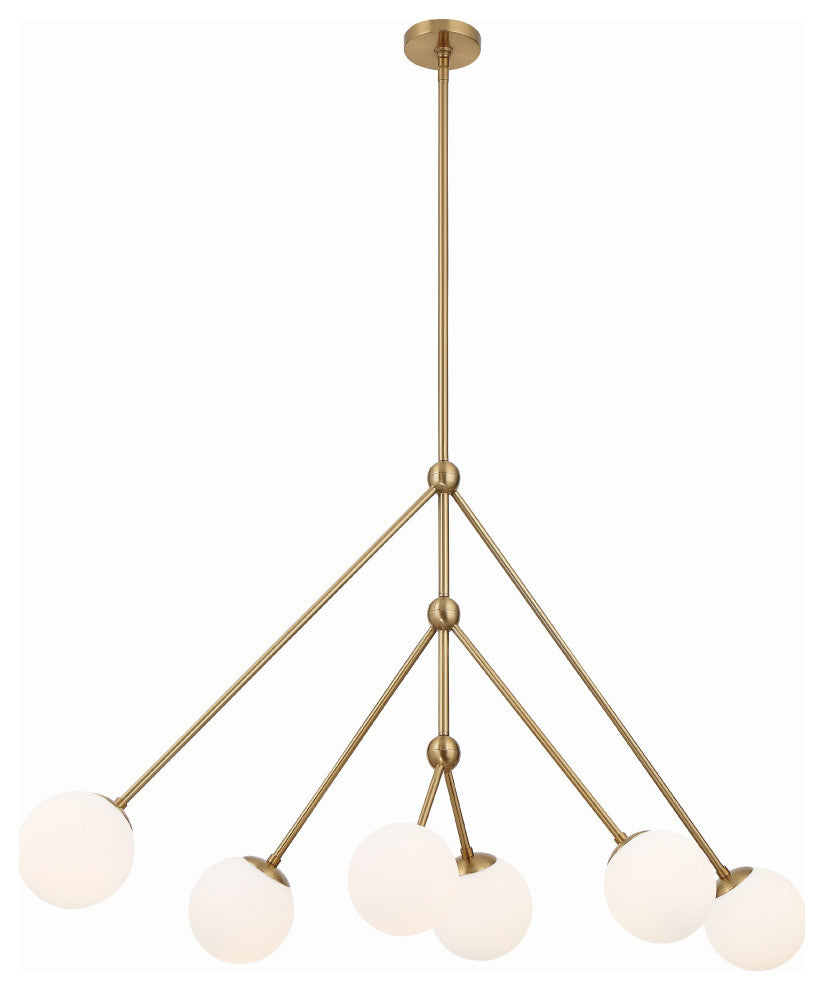 Omni 6-Light Aged Brass Chandelier