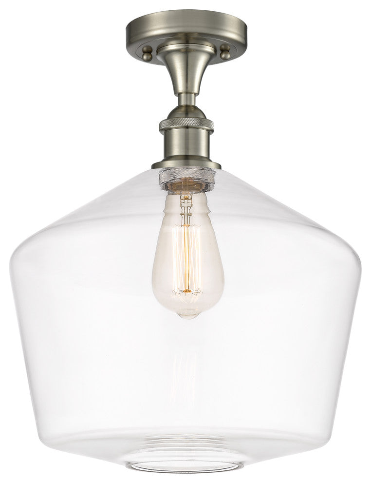 Innovations 516-1C-SN-G652-12-LED 1-Light Semi-Flush Mount, Brushed Satin Nickel