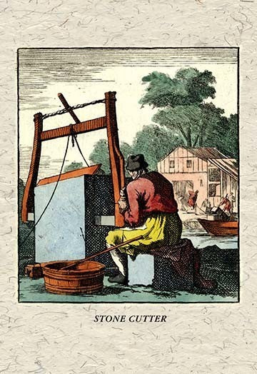 Stone Cutter - Canvas Poster 20" x 30"
