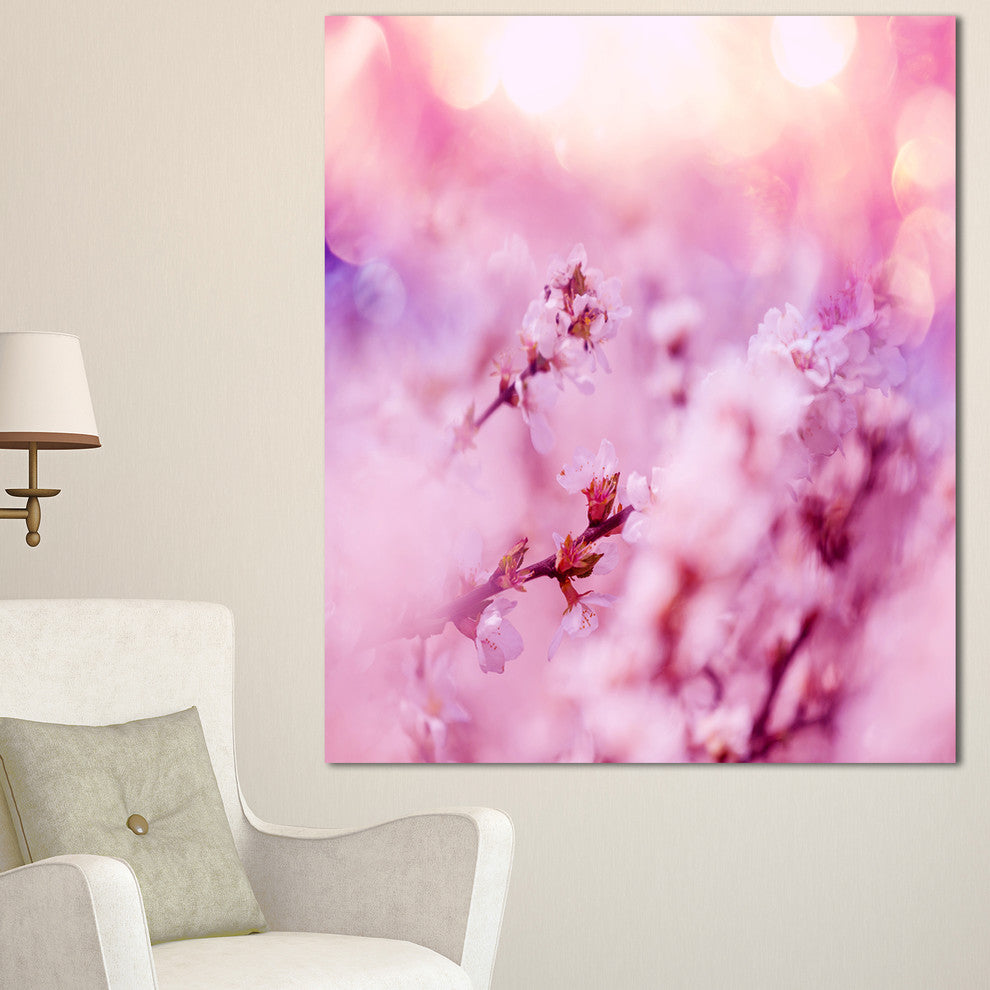 Close Up View of Blossoming Cherry, Floral Canvas Art Print, 30"x40"