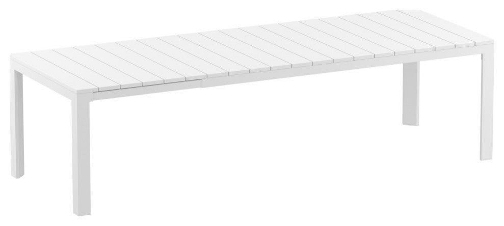 Paris Extendable Dining Set 11 Piece White, OliveGreen