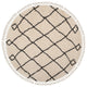 Safavieh Moroccan Fringe Shag Mfg241B Organic/Abstract Rug, Cream/Charcoal, 5'1"