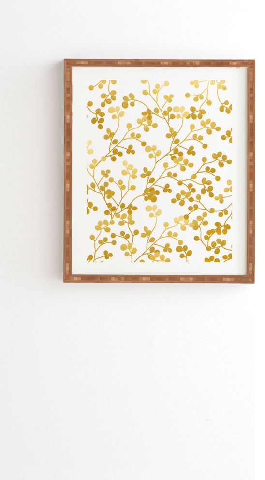 83 Oranges Golden Vines Framed Wall Art, 11x13"