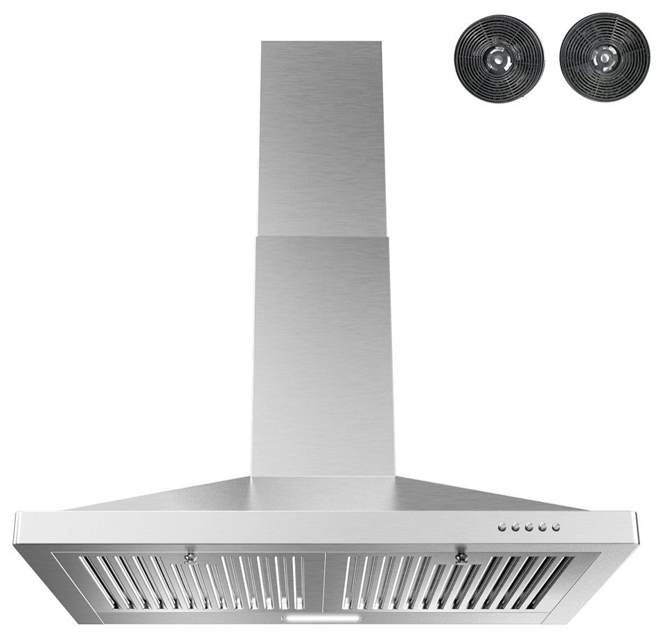 Streamline 30" Giacinto Ductless Wall Mount Range Hood, Stainless Steel
