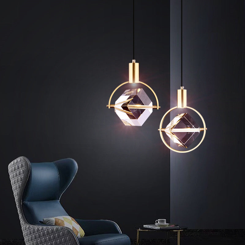 MIRODEMIÂ® Varigotti | Modern Crystal Gold LED Chandelier, Rhombus