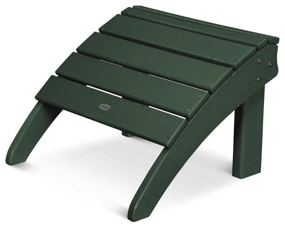 Polywood Seashell Ottoman, Green
