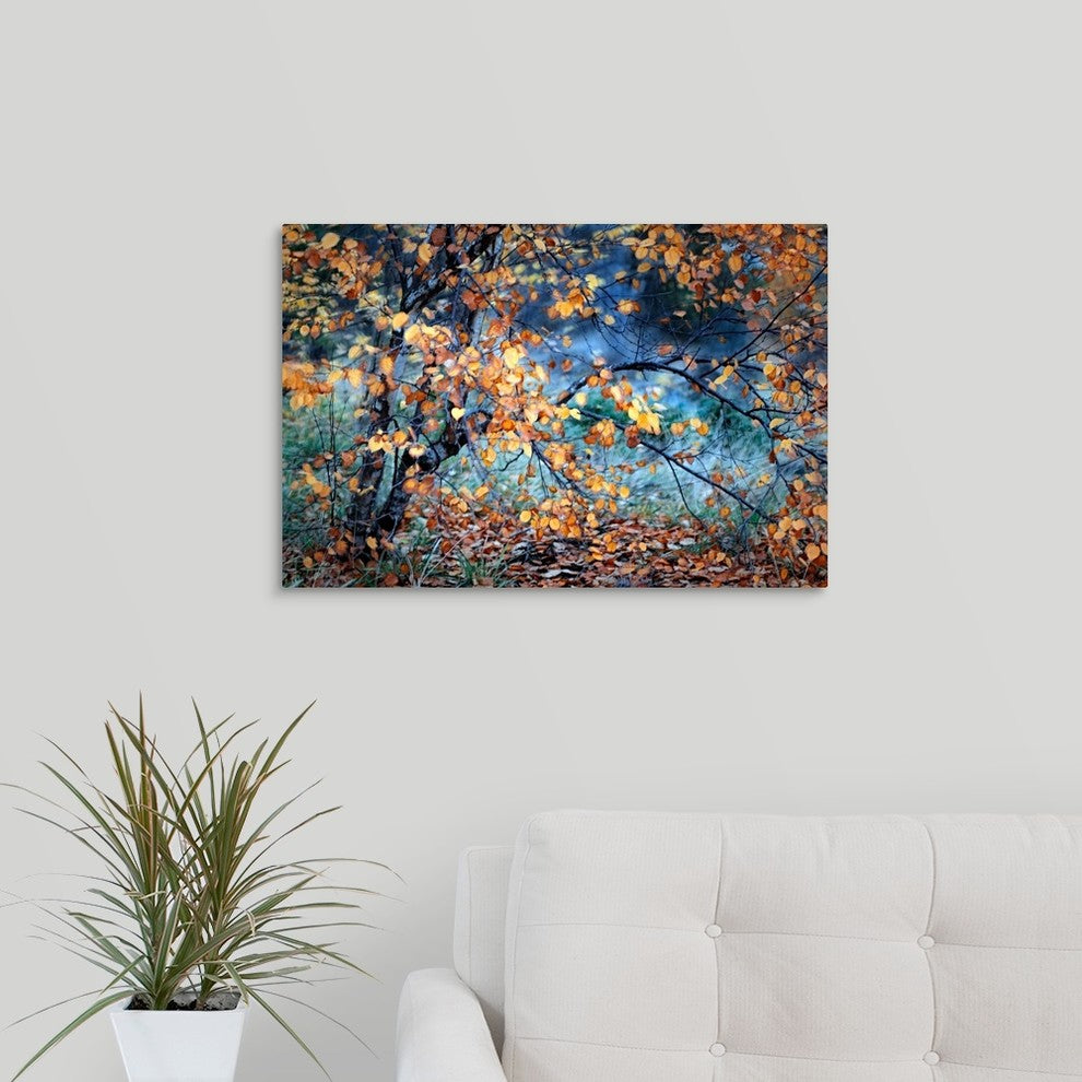 "Yellow Heart" Wrapped Canvas Art Print, 24"x16"x1.5"