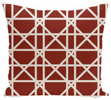 Trellis Geometric Print Pillow, Orange, 20"x20"