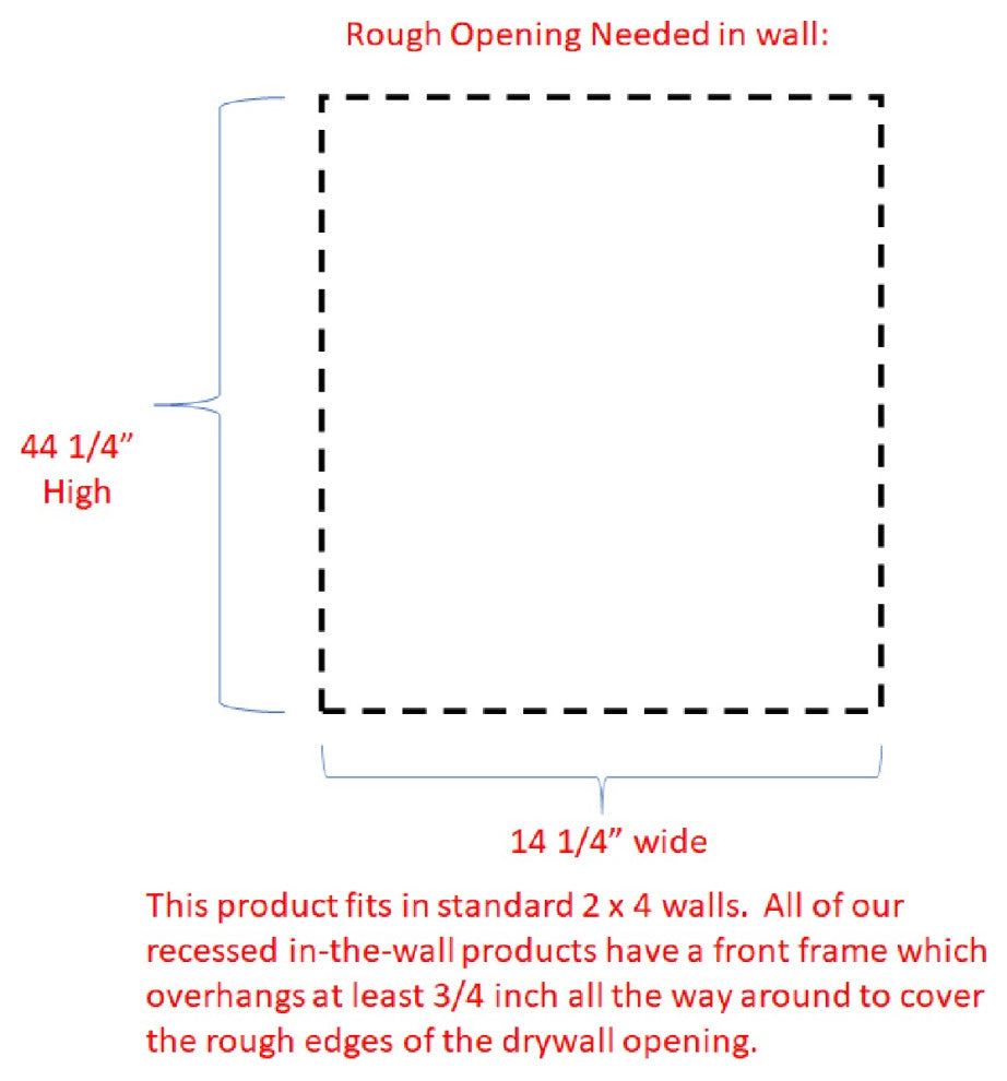 Chadwick Recessed Unfinished Medicine Cabinet 47h x 15.5w x 3.5d