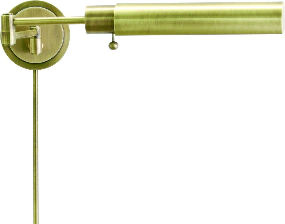Home Office Pharmacy Swing Arm Wall Lamp, Polished Brass
