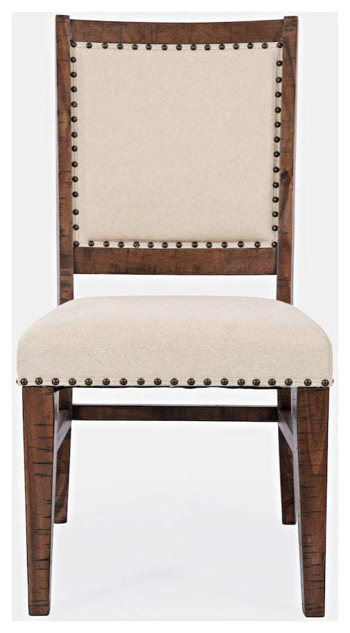 Fairview Transitional Solid Wood Upholstered Side Chair (Set of 2)