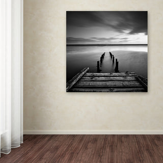 Rob Cherry 'Dorset Jetty' Canvas Art, 35"x35"