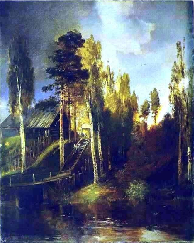 Alexei Kondratevich Savrasov Monastery Gates, 20"x25" Gallery Wrapped Canvas