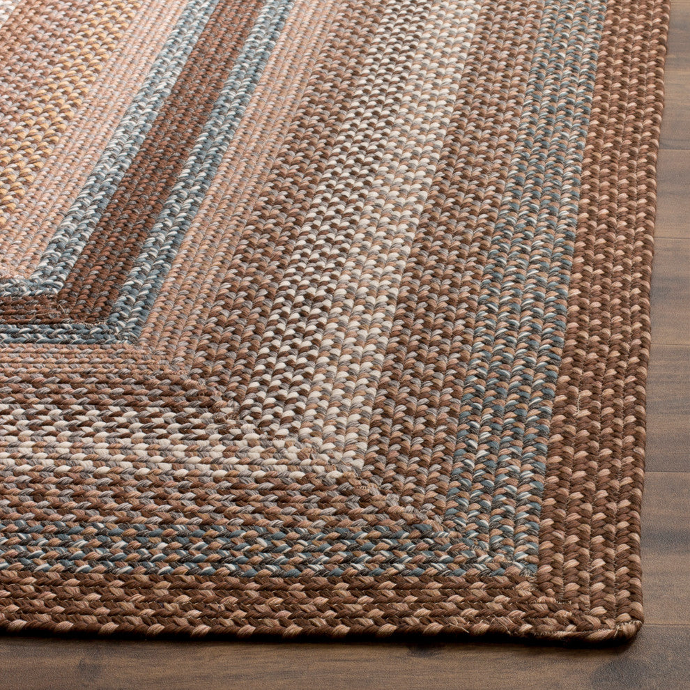 Safavieh Braided Collection BRD313 Rug, Brown/Multi, 6'x9'