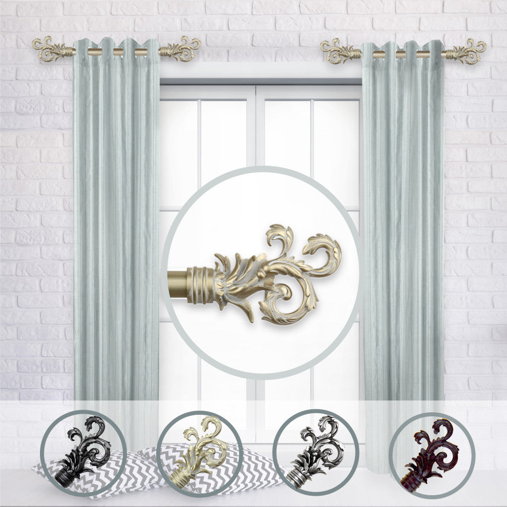 Malina Side Curtain Rods 12-20", Light Gold