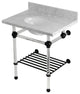 KVPB30MAB0 30" Console Sink with Acrylic Legs (8-Inch, 3 Hole)
