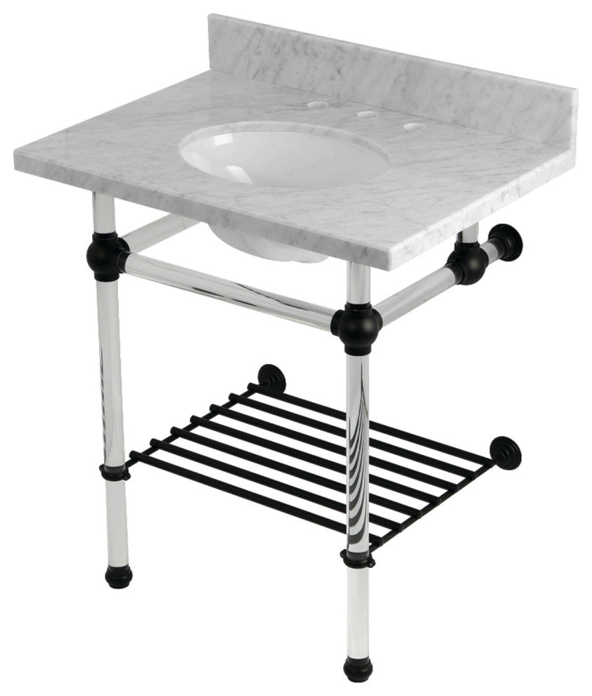 KVPB30MAB0 30" Console Sink with Acrylic Legs (8-Inch, 3 Hole)